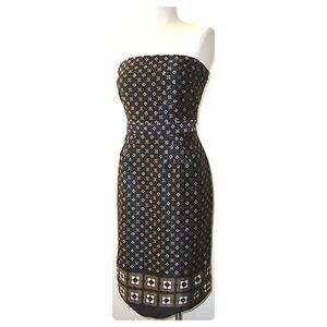 knee length dresses for ladies Marlene Blue Botanic Embroidered Mini Dress main image 1